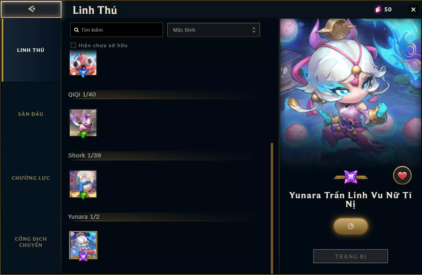 ACC CLONE TFT: Yunara Trấn Linh Vu Nữ Tí Nị, Mail chưa xác minh, Unrank lv1
